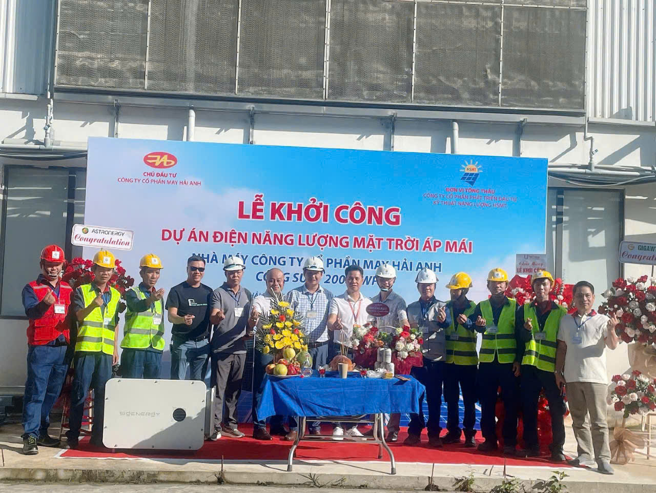 CÔNG TY NĂNG LƯỢNG HSMT KHỞI CÔNG DỰ ÁN 2000KWP - HẢI PHÒNG 