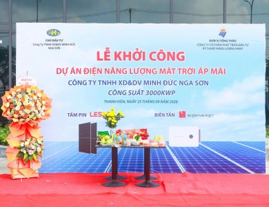 Dự án điện năng lượng mặt trời áp mái 3000kWp tại Thanh Hóa