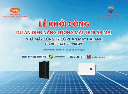 CÔNG TY NĂNG LƯỢNG HSMT KHỞI CÔNG DỰ ÁN 2000KWP - HẢI PHÒNG 
